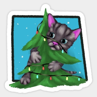 Christmas kitten Sticker